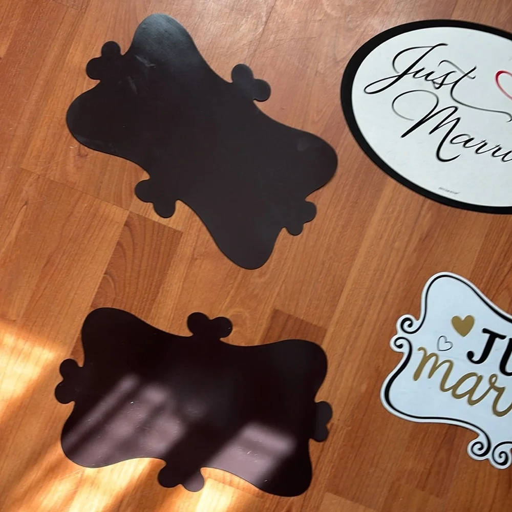 Just Married | 4 White Just Married Vehicle Magnets | Wedding Bride Groom